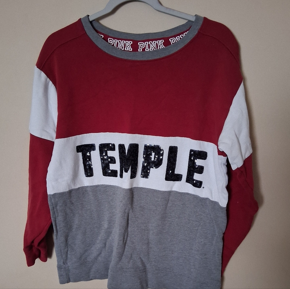 Victoria's Secret Burgundy and Gray Tee
